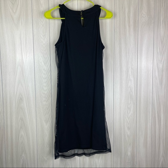 INC International Concepts Embroidered Mesh Overlay Key Hole Sheath Dress - Picture 4 of 6